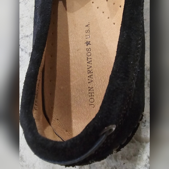 John Varvatos Men's Boat Loafers size 12 Navy Suade Leather Horse bit Sole - Picture 7 of 7